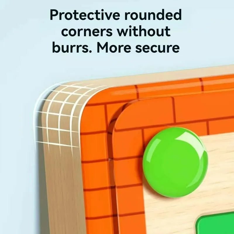 Montessori Magnetic Rolling Maze Hand Eye Coordination Trainer Track Ball Cognitive Thinking Puzzle for Kindergarten Readiness