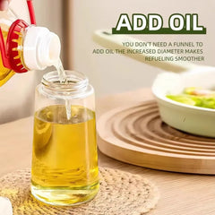 1-2PCS 2In1 Olive Oil Dispenser Bottle 500Ml Plastic Oil Sprayer Cooking Oil Spray Tank BBQ Baking Picnic Kitchen Tools for Home