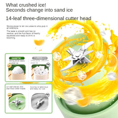 1200Ml Electric Fruit Juicer 14 Blade Portable Home USB Rechargeable Sports Bottle Juicing Cup Mixer for Shakes and Smoothies