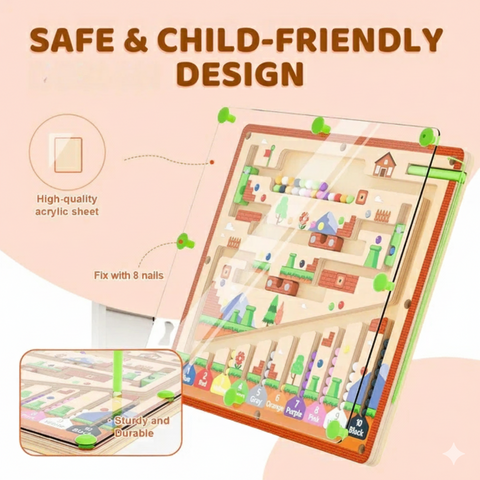 MagniMaze™ – Montessori Magnetic Rolling Ball Maze