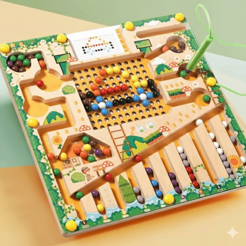 MagniMaze™ – Montessori Magnetic Rolling Ball Maze