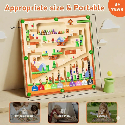 MagniMaze™ – Montessori Magnetic Rolling Ball Maze