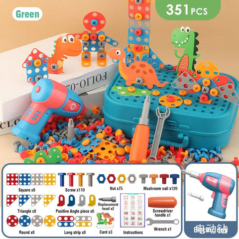 DIY Nut Hand Disassembly Assembly Puzzle Simulated Screwing Toolbox Early Educational Kids Toy Shape Insert Blocks Toys for Boys