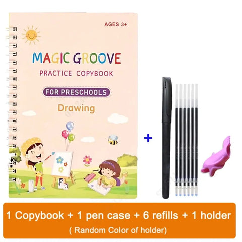 English Groove Magic Practice Copybook for Children: A Comprehensive Learning Resource for Numbers, Letters, and Calligraphy