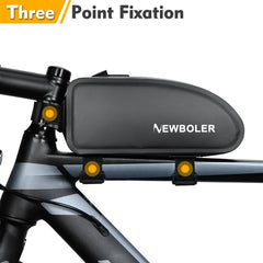 Bicycle Bag Waterproof Cycling Top Front Tube Frame Bag Large Capacity MTB Road Bicycle Pannier Black Bike Accessories